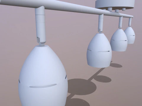 एलईडी छत प्रकाश 3D मॉडल