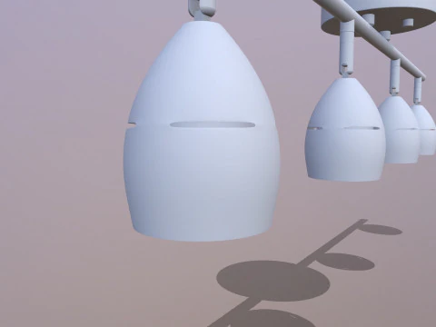 एलईडी छत प्रकाश 3D मॉडल