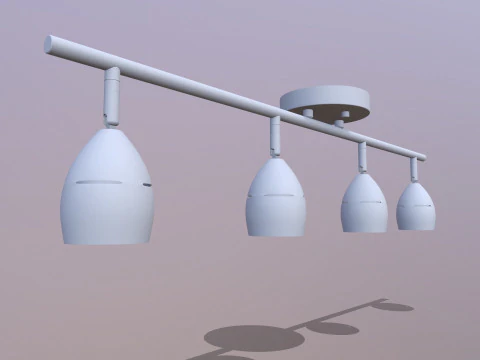 एलईडी छत प्रकाश 3D मॉडल