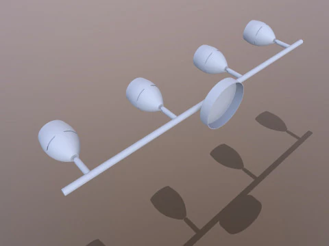 एलईडी छत प्रकाश 3D मॉडल