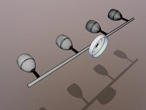 एलईडी छत प्रकाश 3D मॉडल