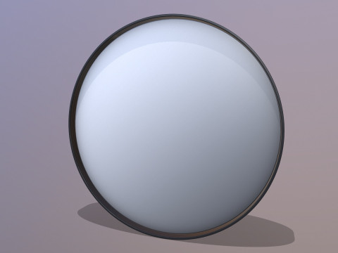 Ronde gemonteerde spiegel 3D Model