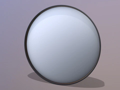 Specchio rotondo montato Modello 3D