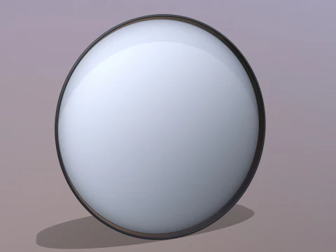 Specchio rotondo montato Modello 3D