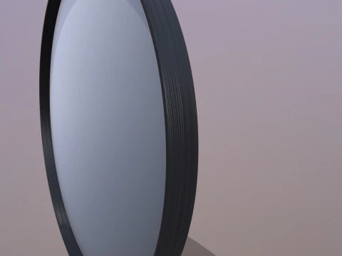 Specchio rotondo montato Modello 3D