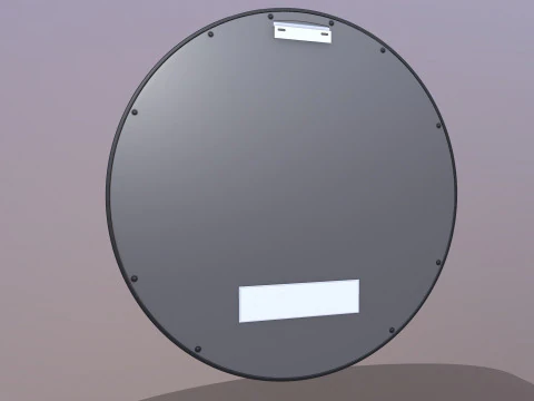 Specchio rotondo montato Modello 3D