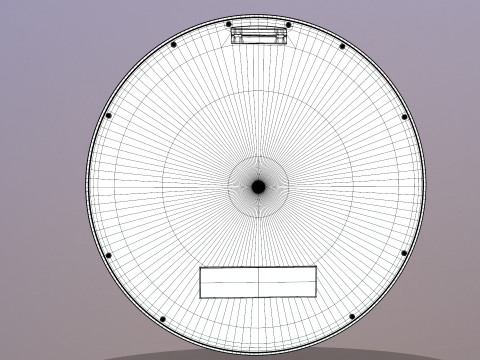 Ronde gemonteerde spiegel 3D Model