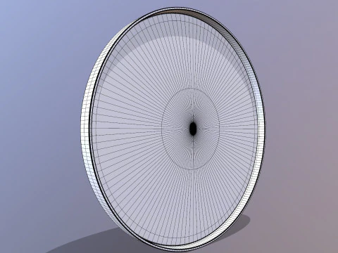 Specchio rotondo montato Modello 3D