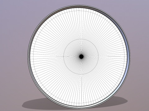 Ronde gemonteerde spiegel 3D Model