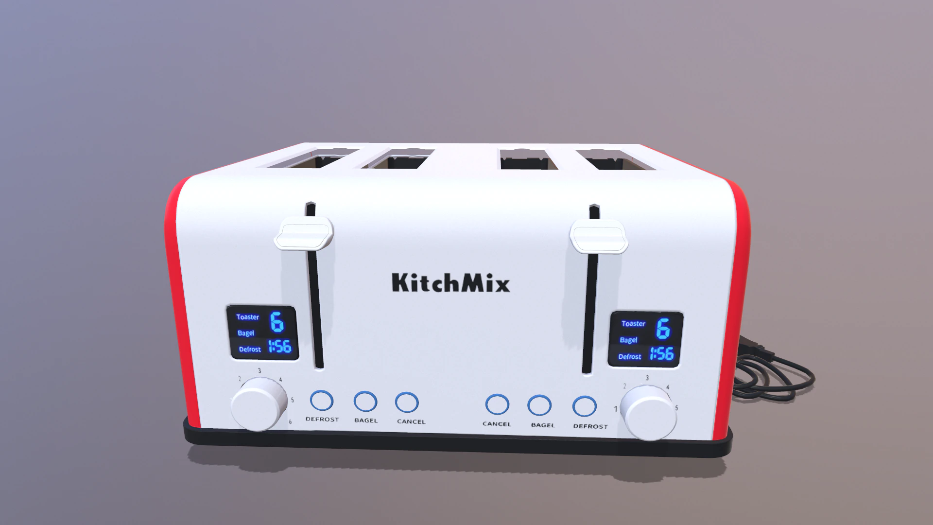 Toaster 3D Model .c4d .max .obj .3ds .fbx .stl .blend 