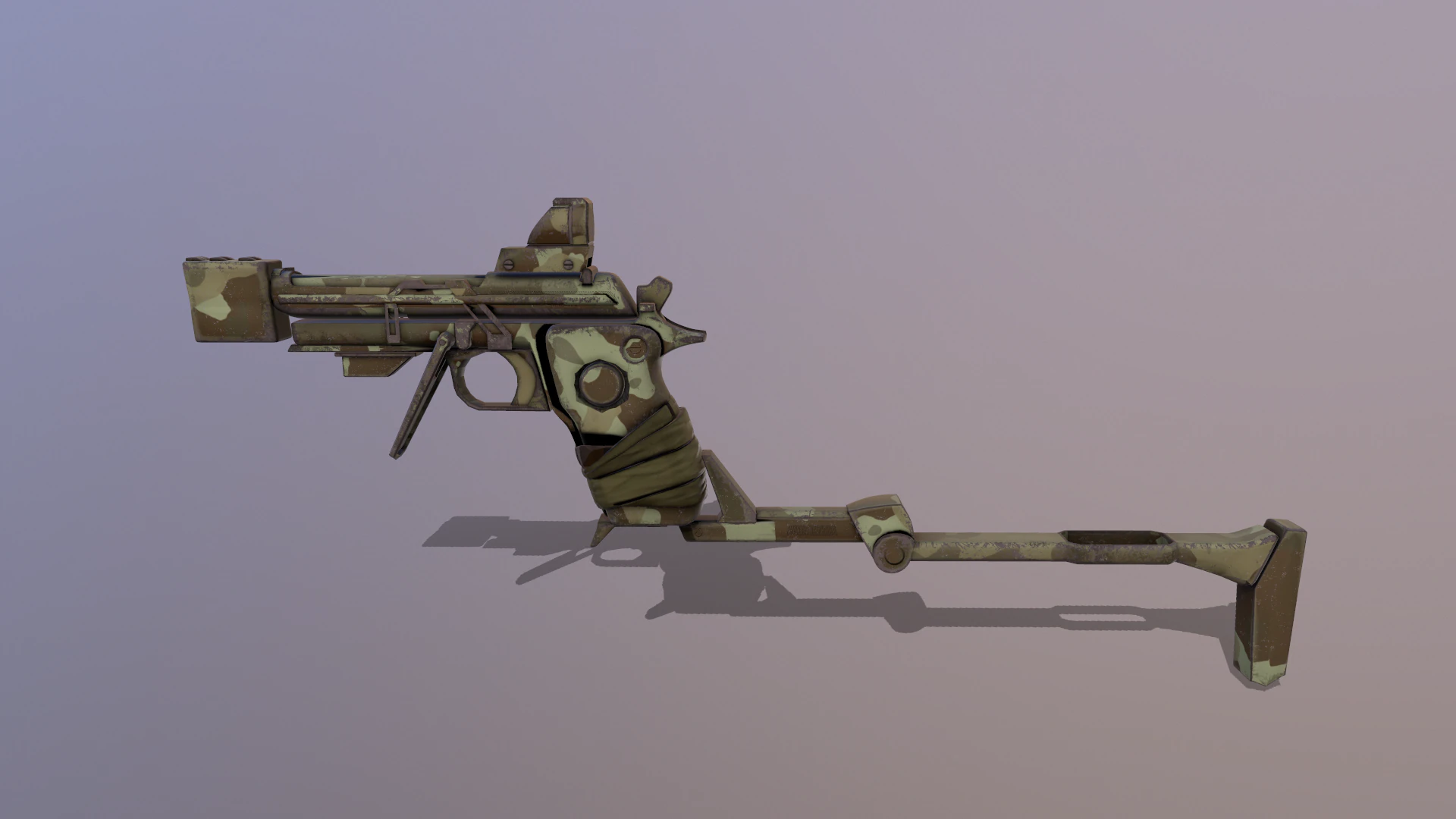 Makeshift Handgun 3D Model .c4d .max .obj .3ds .fbx .stl .blend 