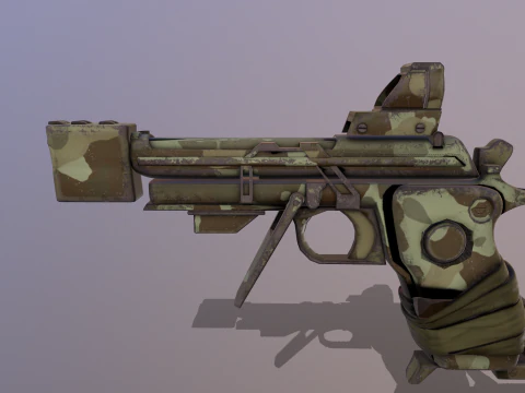 Makeshift Handgun 3D Model