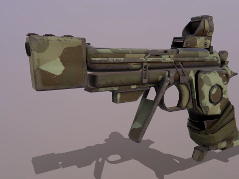 Makeshift Handgun 3D Model