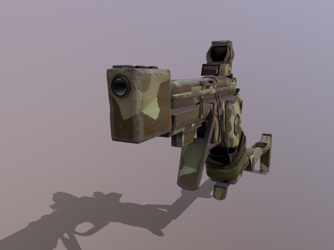 Makeshift Handgun 3D Model