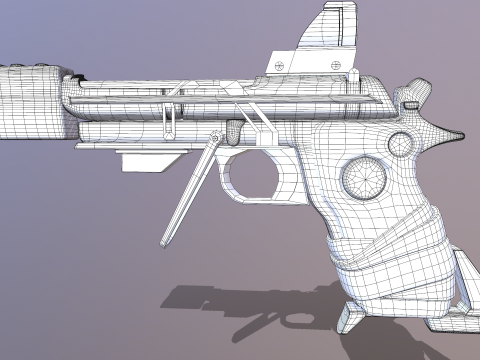 Makeshift Handgun 3D Model
