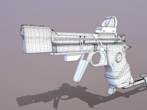 Makeshift Handgun 3D Model