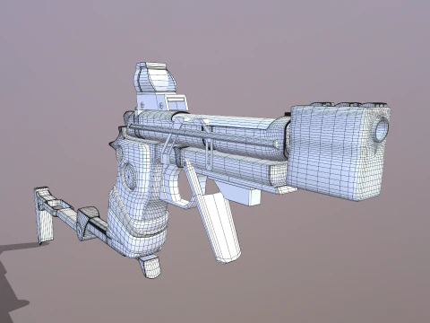 Makeshift Handgun 3D Model