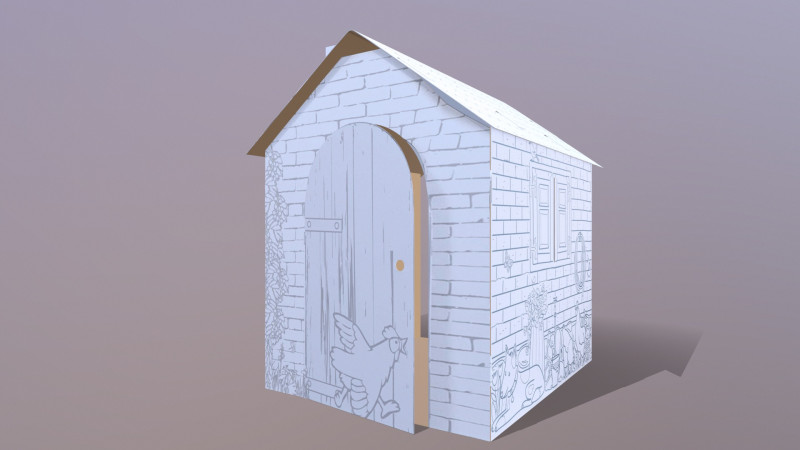Play House 3D Model .c4d .max .obj .3ds .fbx .stl .blend 