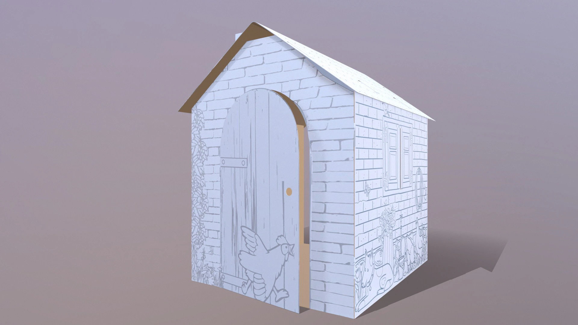 Play House 3D Model .c4d .max .obj .3ds .fbx .stl .blend