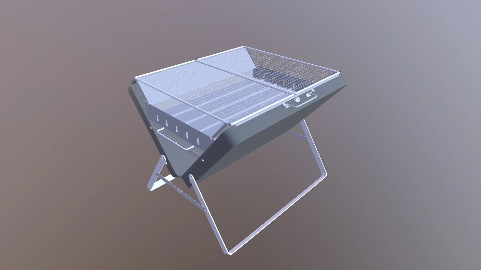 Camping BBQS Grills 3D Model .c4d .max .obj .3ds .fbx .stl .blend 