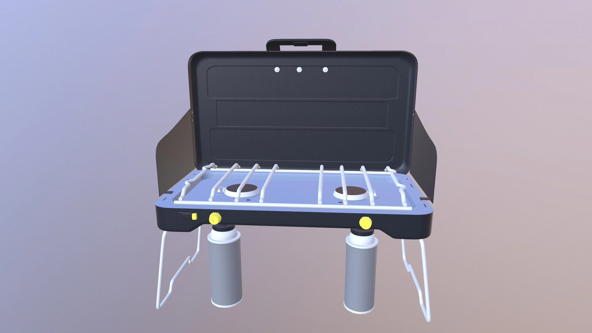Petromax Gas Table Double Burner 3D Model .c4d .max .obj .3ds .fbx .stl .blend