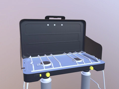 Petromax Gas Table Double Burner 3D Model