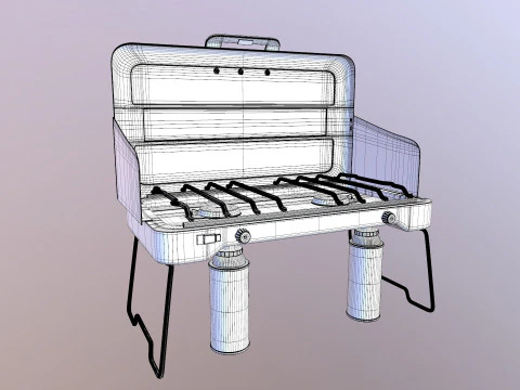 Petromax Gas Table Double Burner 3D Model