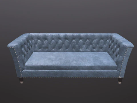 Chesterfield Three Seater Sofa 3D Model