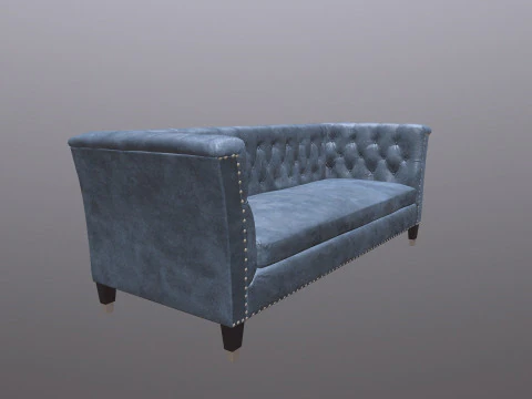 Chesterfield Three Seater Sofa 3D Model