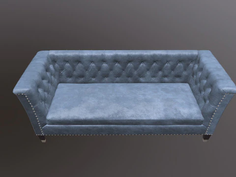 Chesterfield Three Seater Sofa 3D Model