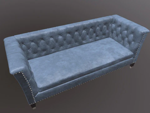 Chesterfield Three Seater Sofa 3D Model