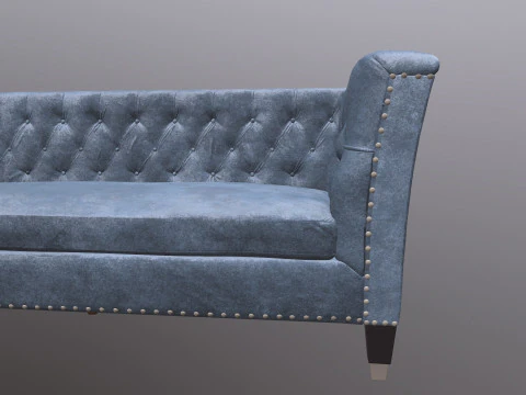 Chesterfield Three Seater Sofa 3D Model