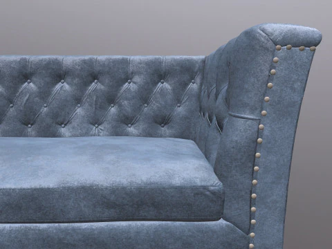 Chesterfield Three Seater Sofa 3D Model