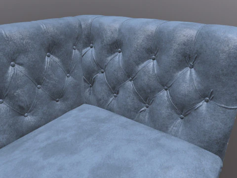 Chesterfield Three Seater Sofa 3D Model
