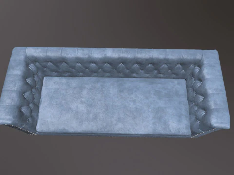 Chesterfield Three Seater Sofa 3D Model