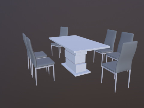 Meja makan Model 3D