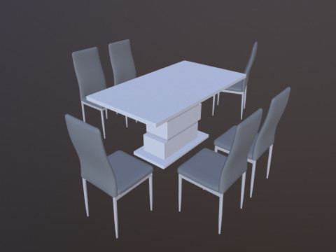 Meja makan Model 3D