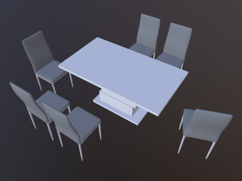 Meja makan Model 3D