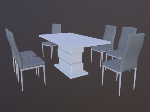 Meja makan Model 3D