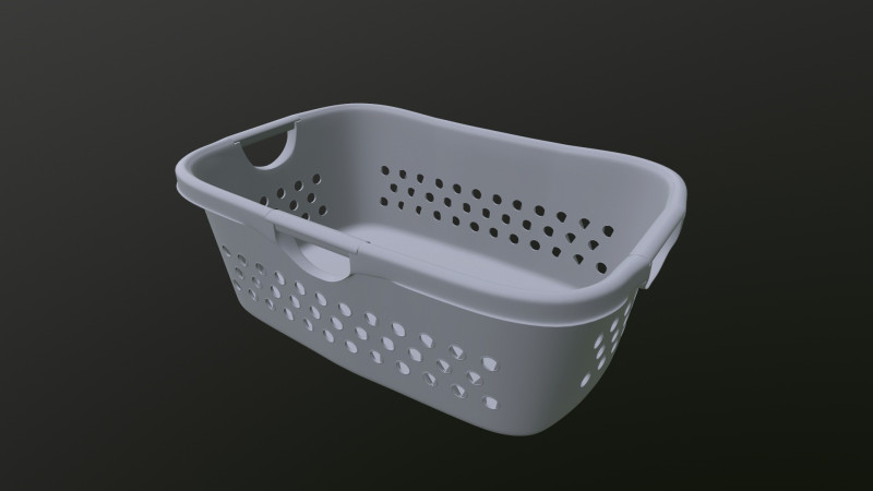Laundry Basket 3D Model .c4d .max .obj .3ds .fbx .stl .blend