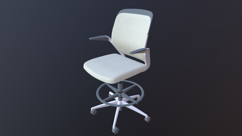 Kursi Kantor Empuk Model 3D .c4d .max .obj .3ds .fbx .stl .blend 