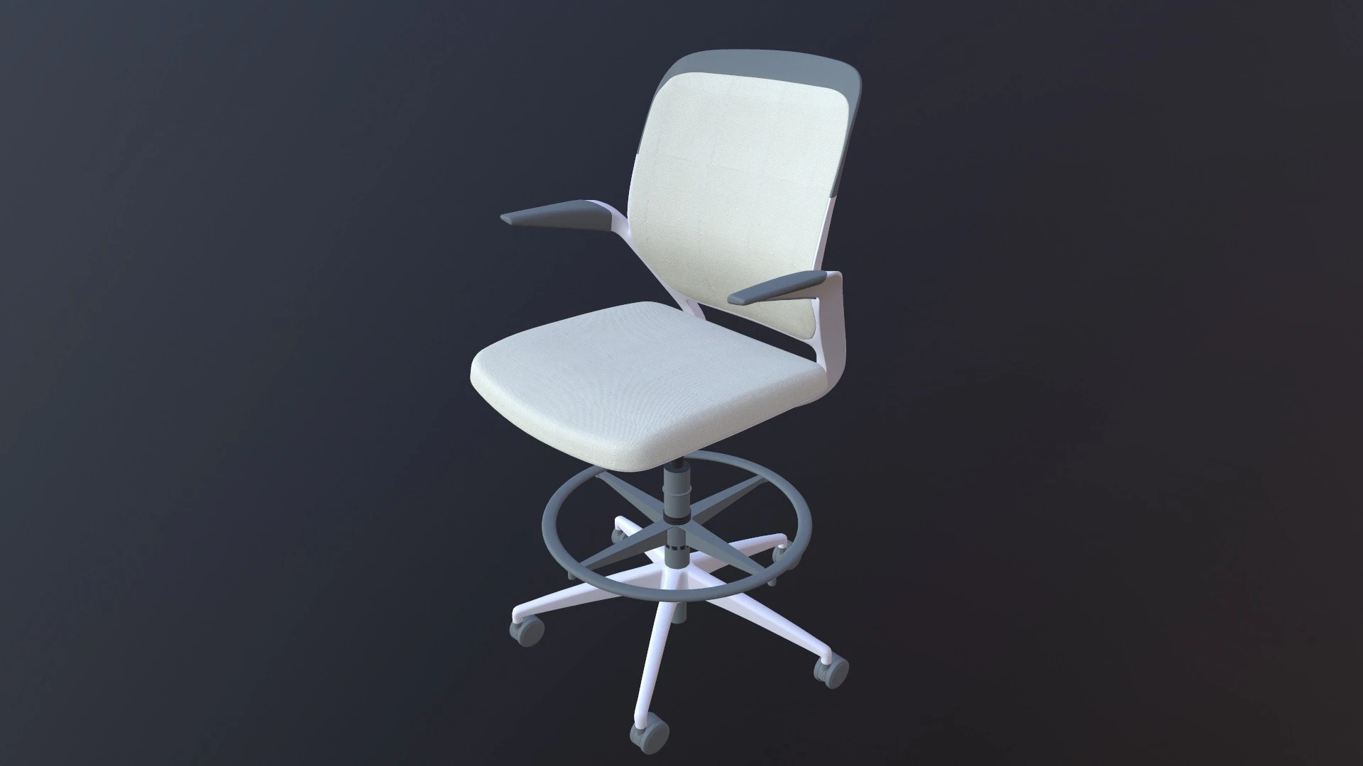 Padded Office Chair 3D Model .c4d .max .obj .3ds .fbx .stl .blend 