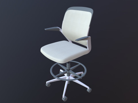 Chaise de bureau rembourrée Modèle 3D