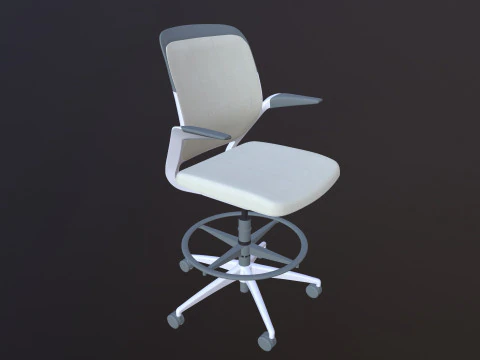 Padded Office Chair 3D Model