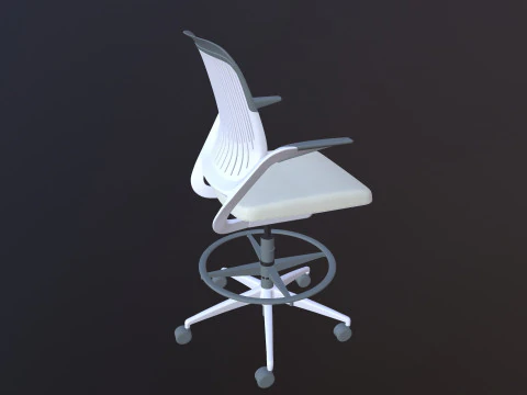 Padded Office Chair 3D Model