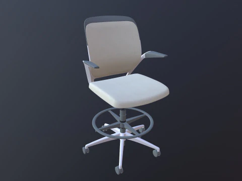 Padded Office Chair 3D Model