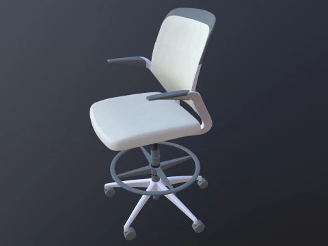 Padded Office Chair 3D Model