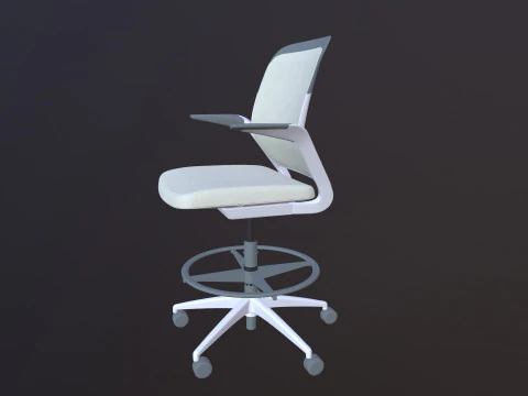 Padded Office Chair 3D Model
