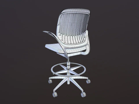 Padded Office Chair 3D Model
