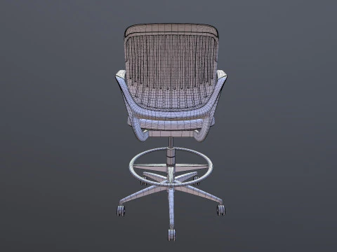 Padded Office Chair 3D Model